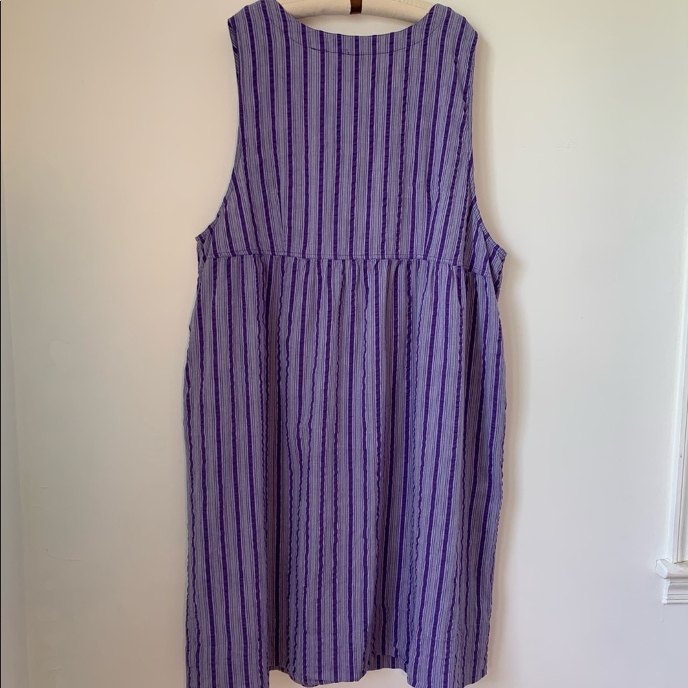 Liz & Me Purple Striped Midi Dress - Picture 6 of 12